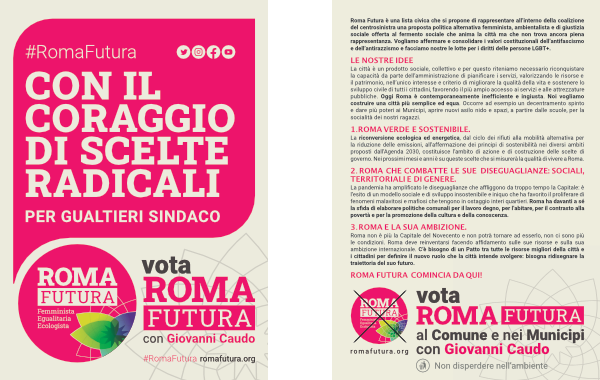 Roma Futura manifesto Con il coraggio di scelte radicali