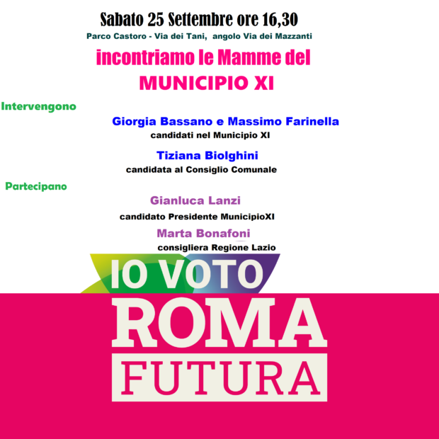 incontro del 25 settembre nel Municipio XI