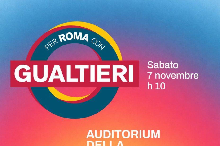 per Roma con Gualtieri, save the date, sabato 7 novembre 2026, h10