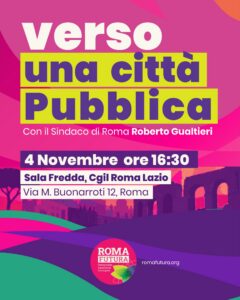 locandina dell'evento Verso una Città pubblica, 4 novembre 2026